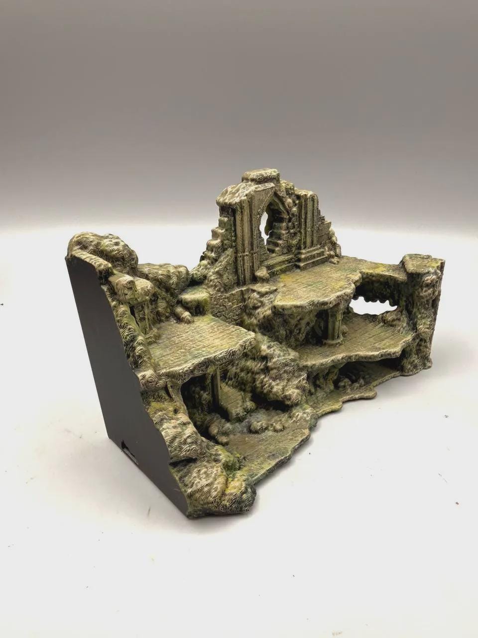 Ruinscape 3D Terrarium Background Panel, Ancient Ruins Vivarium Decor, Crested Gecko Dart Frog Isopod Tarantula, PETG or PLA