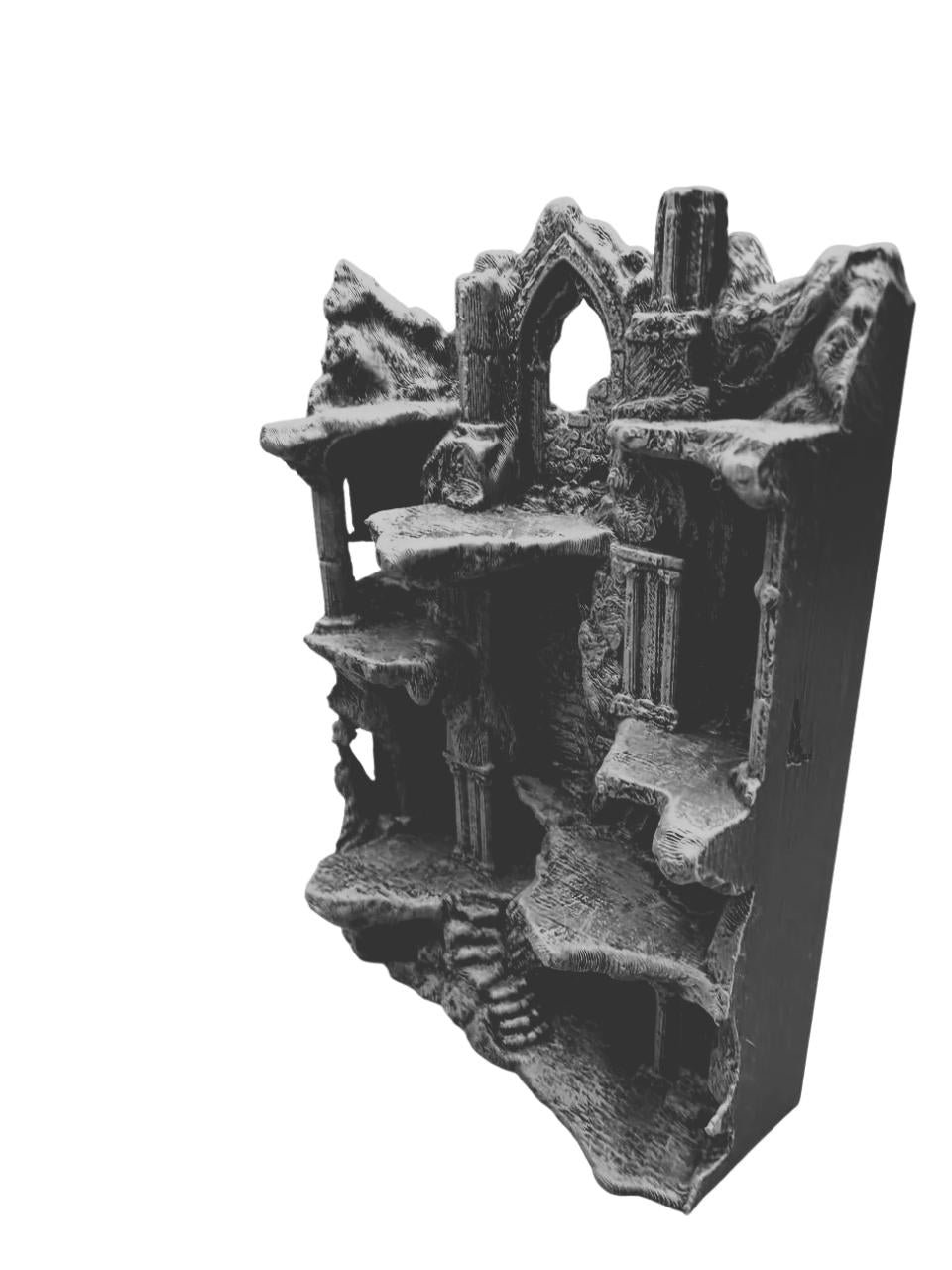 Ruinspire 3D Printed Ancient Ruin Terrarium Background, Caves Ledges Vivarium Decor Wall