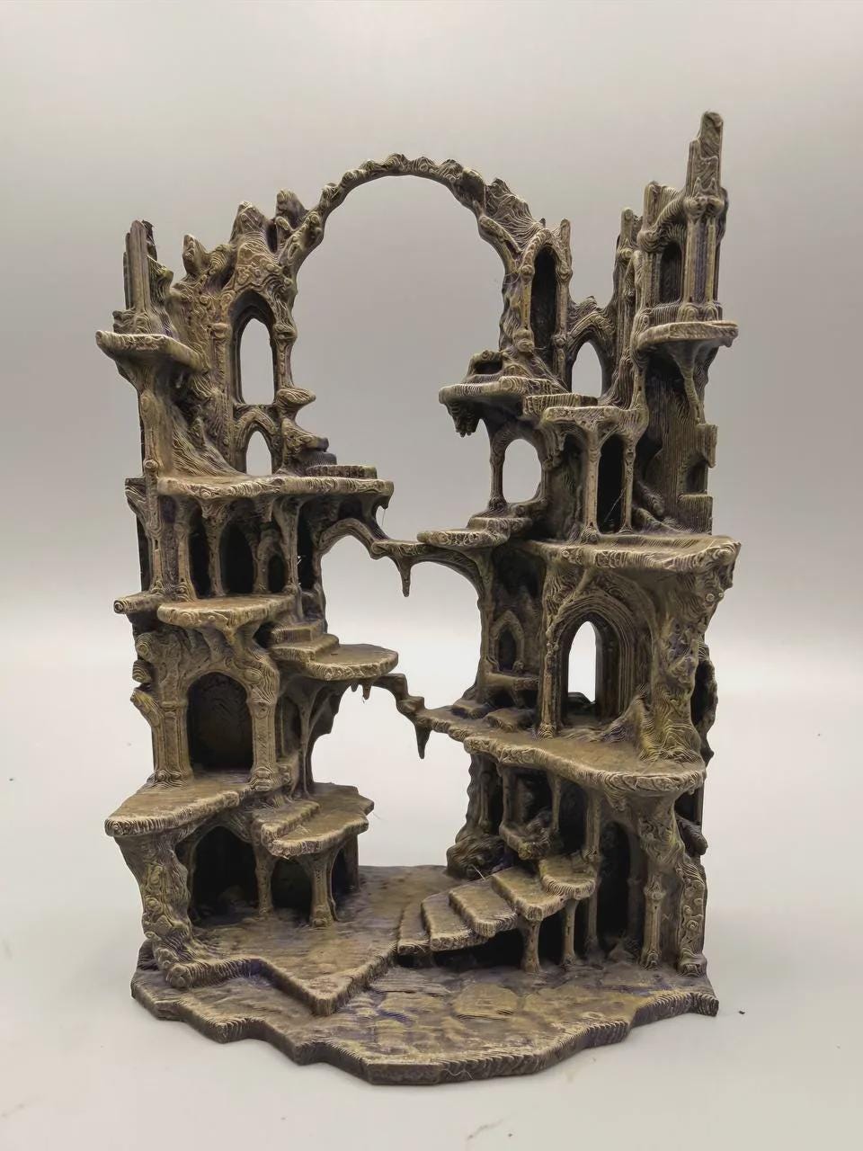The High Breach 3D Terrarium Background Panel, Ruin Vertical Vivarium Backdrop for Isopods Mantis Millipedes, PLA or PETG
