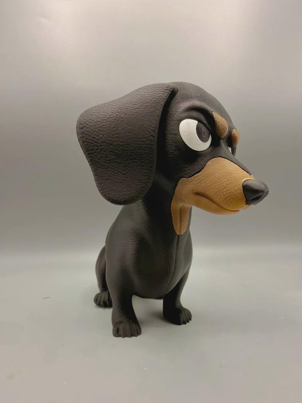 Grumpy Dachshund Figurine Gift, Funny Wiener Dog Desk Decor for Dog Lovers, Secret Santa Doxie