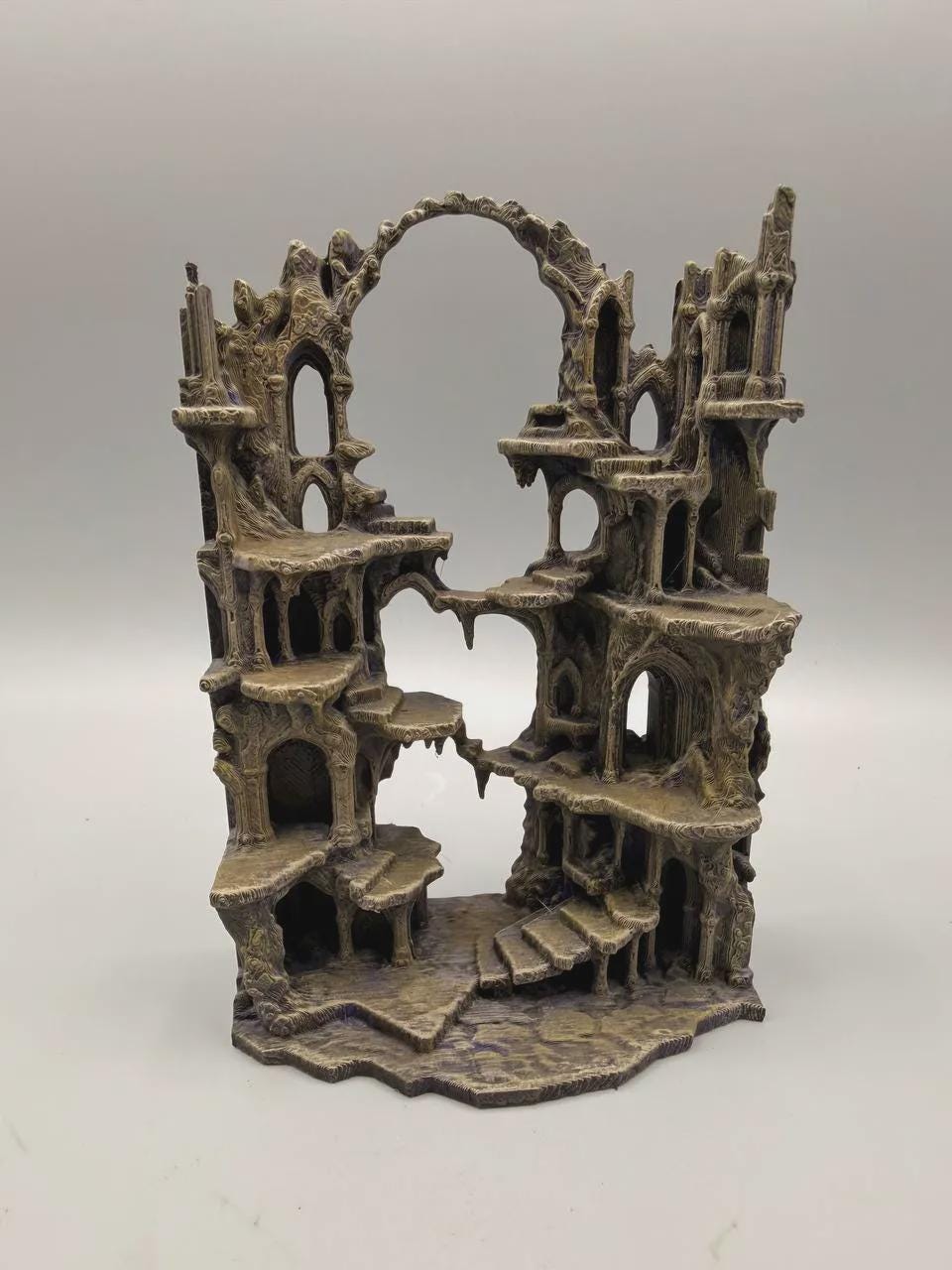 The High Breach 3D Terrarium Background Panel, Ruin Vertical Vivarium Backdrop for Isopods Mantis Millipedes, PLA or PETG