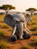 Enormously Annoyed Elephant Figurine, Grumpy Elephant Who Has Officially Had Enough Today