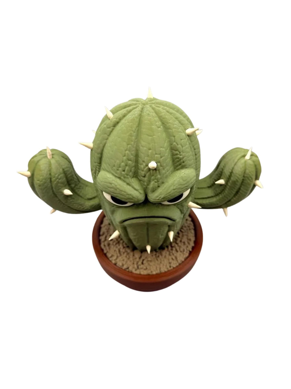 Grumpy Cactus Figurine Gift, Funny 3D Printed Plant Decor for Plant Lovers and Cranky Coworkers