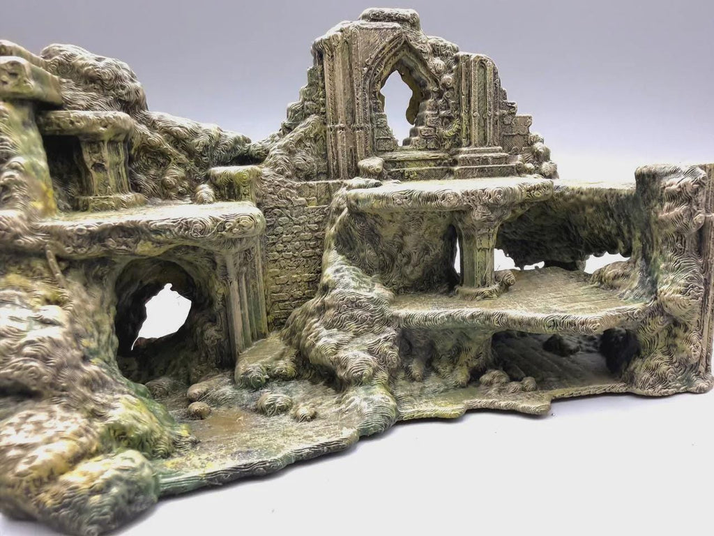 Ruinscape 3D Terrarium Background Panel, Ancient Ruins Vivarium Decor, Crested Gecko Dart Frog Isopod Tarantula, PETG or PLA