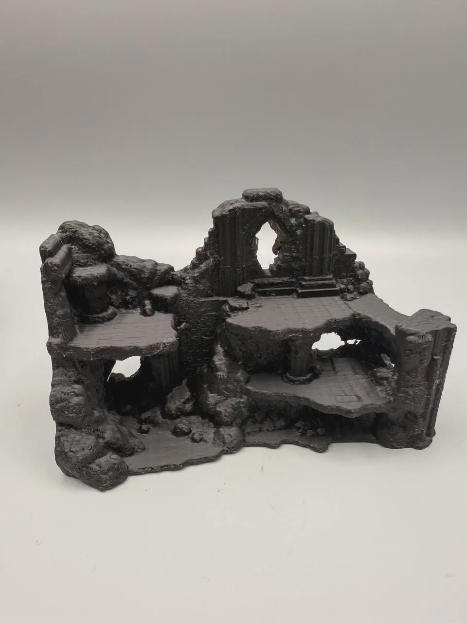 Ruinscape 3D Terrarium Background Panel, Ancient Ruins Vivarium Decor, Crested Gecko Dart Frog Isopod Tarantula, PETG or PLA