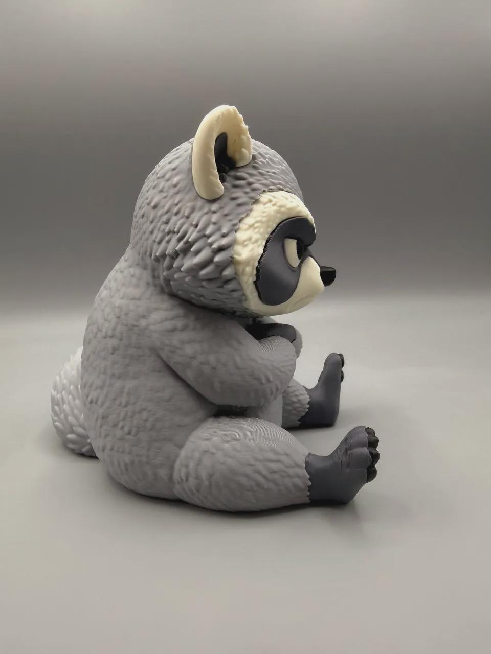 Judgmental Trash Panda Figurine, Arms-Crossed Grumpy Raccoon Who Is Absolutely Done With You