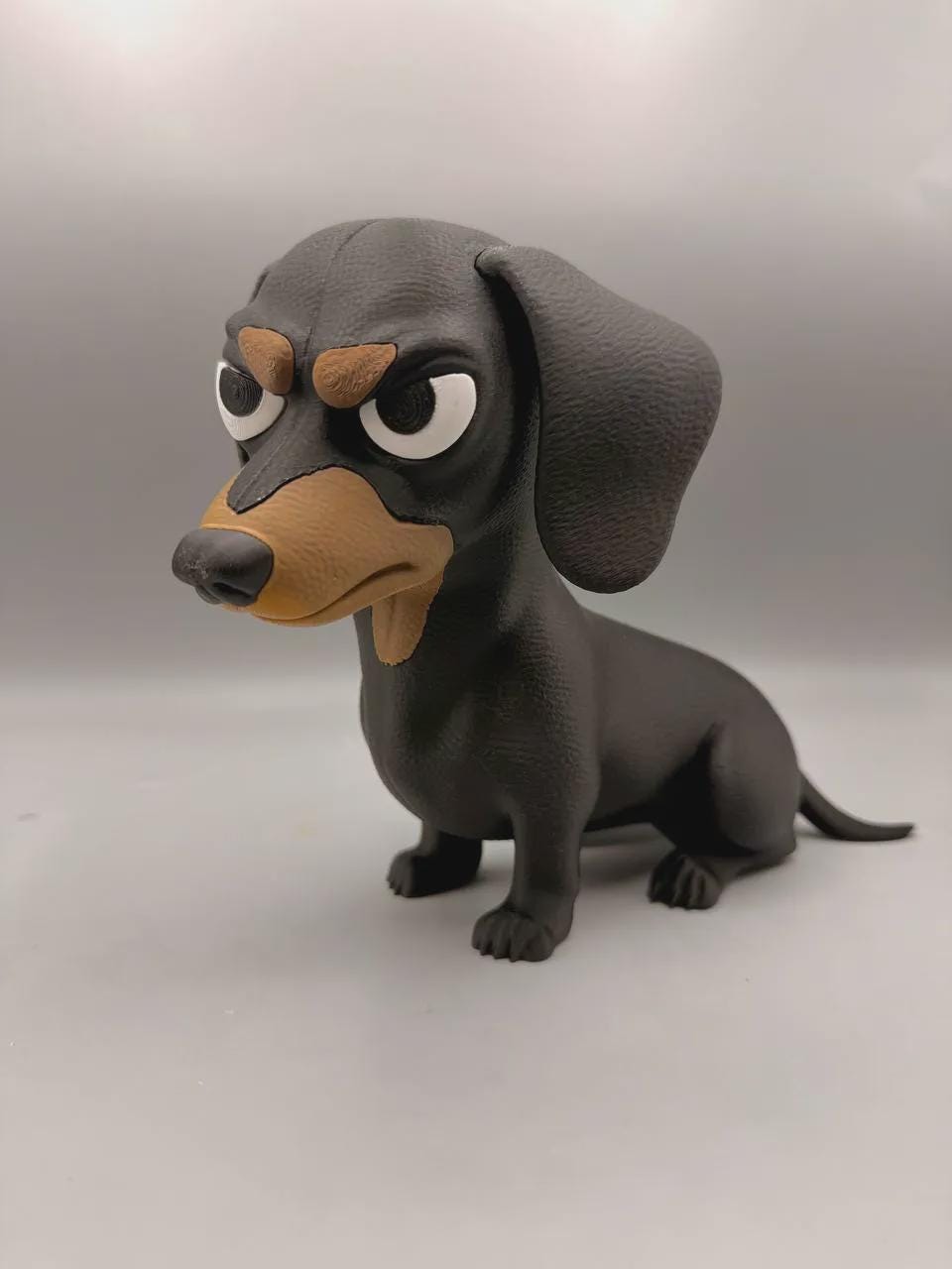 Grumpy Dachshund Figurine Gift, Funny Wiener Dog Desk Decor for Dog Lovers, Secret Santa Doxie