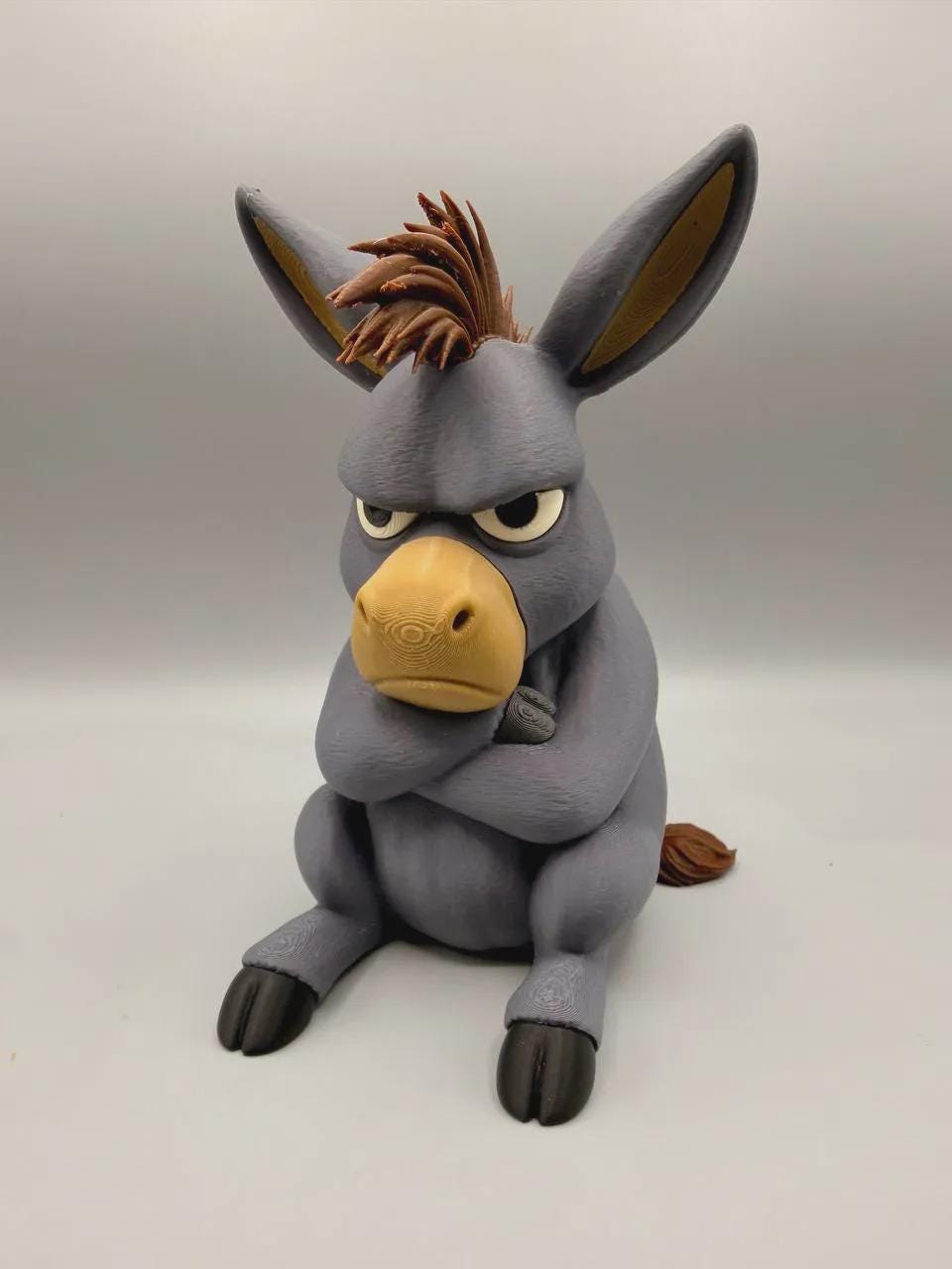 Grumpy Donkey Figurine, The Stubborn Donkey Who Is Absolutely Not In The Mood Today