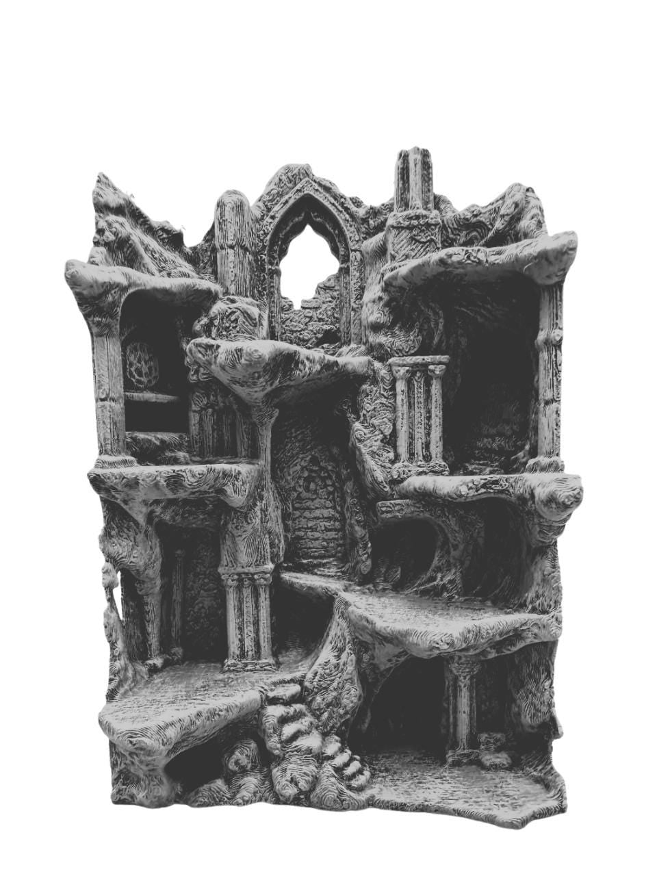 Ruinspire 3D Printed Ancient Ruin Terrarium Background, Caves Ledges Vivarium Decor Wall