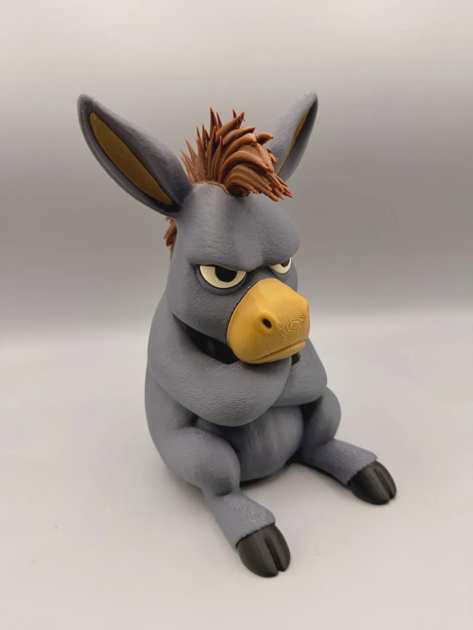 Grumpy Donkey Figurine, The Stubborn Donkey Who Is Absolutely Not In The Mood Today