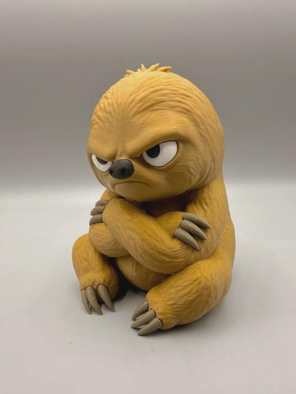 Grumpy Sloth Figurine, Arms-Crossed Sloth Who Ran Out of Patience Three Naps Ago