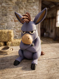 Grumpy Donkey Figurine, The Stubborn Donkey Who Is Absolutely Not In The Mood Today