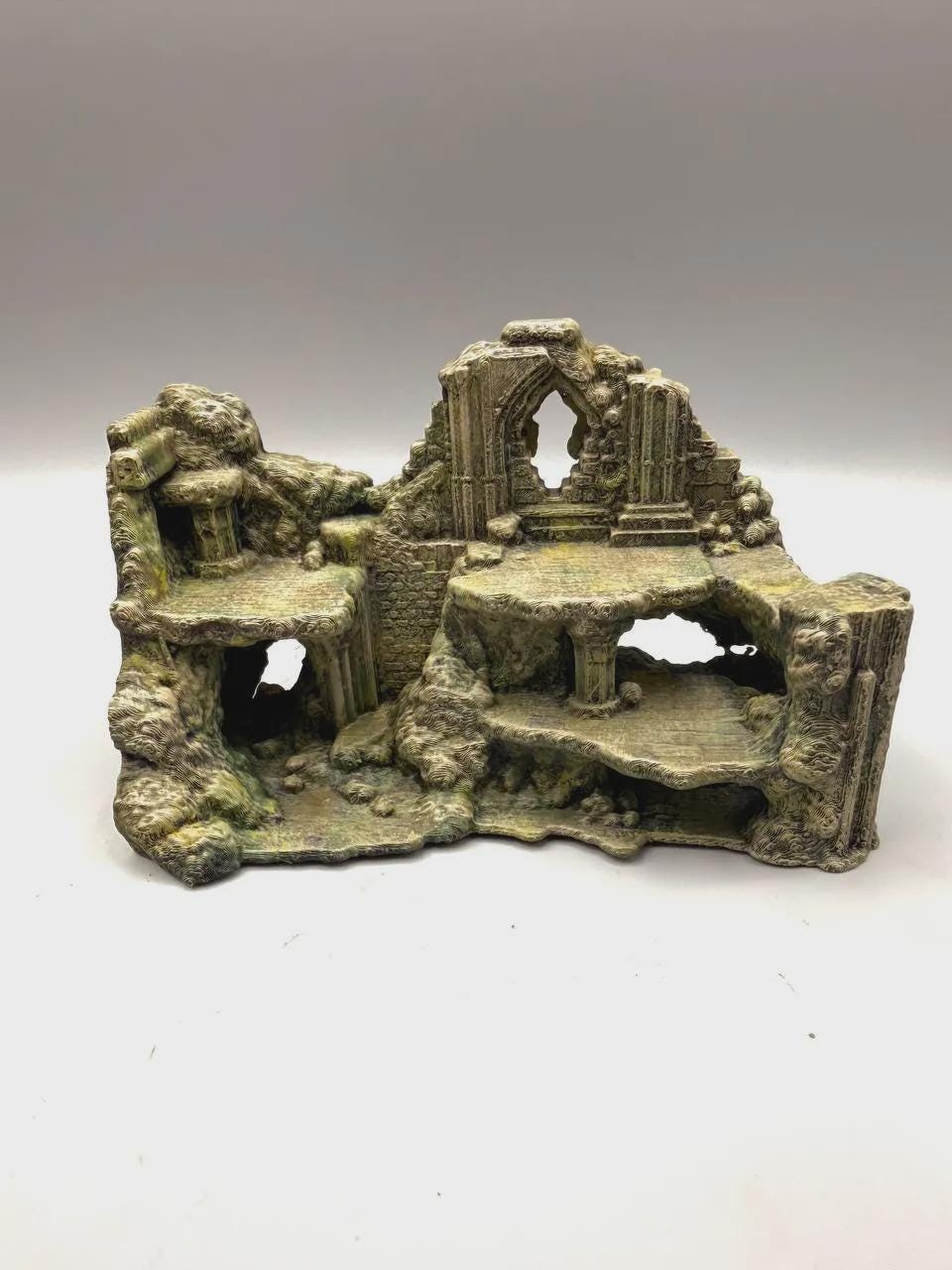 Ruinscape 3D Terrarium Background Panel, Ancient Ruins Vivarium Decor, Crested Gecko Dart Frog Isopod Tarantula, PETG or PLA