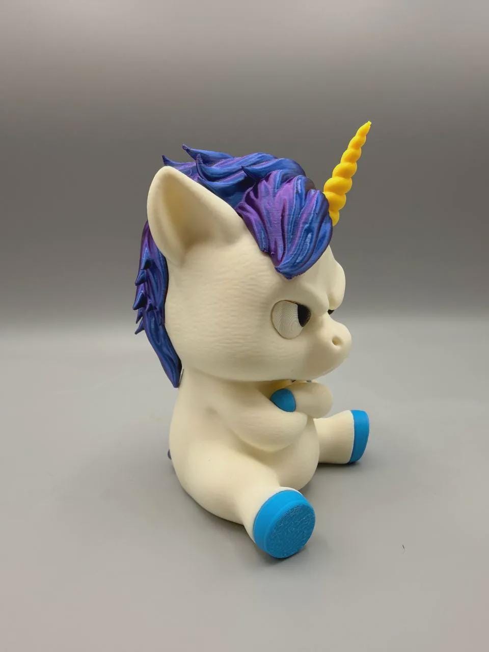 Grumpy Unicorn Figurine, Crossed-Arms Unicorn Who Ran Out of Magic For Your Nonsense