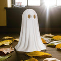 Ghost Lamp for LED Tealight, 3D Printed Halloween Decor, Cute Spooky Night Light, Fall Mantel & Desk Decoration