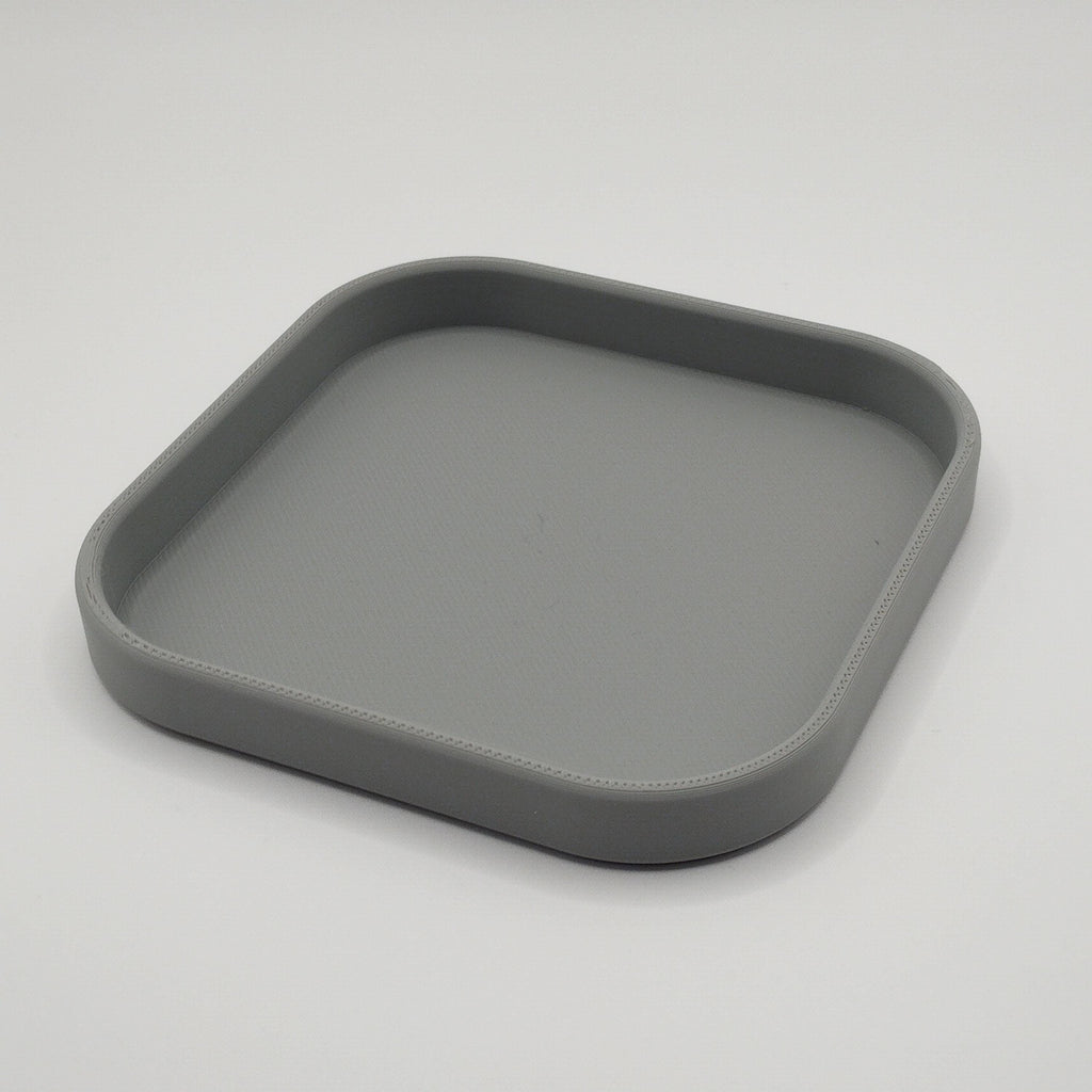 Square Business Catch-All Tray, Modern 3D Printed Key & Phone Tray, Minimalist Entryway Organizer, Desk Valet Tray for Home or Office