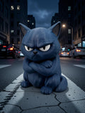 Grumpy Cat Figurine, Funny 3D Printed Desk Decor, Unimpressed Cat Collectible Gift for Cat Lovers