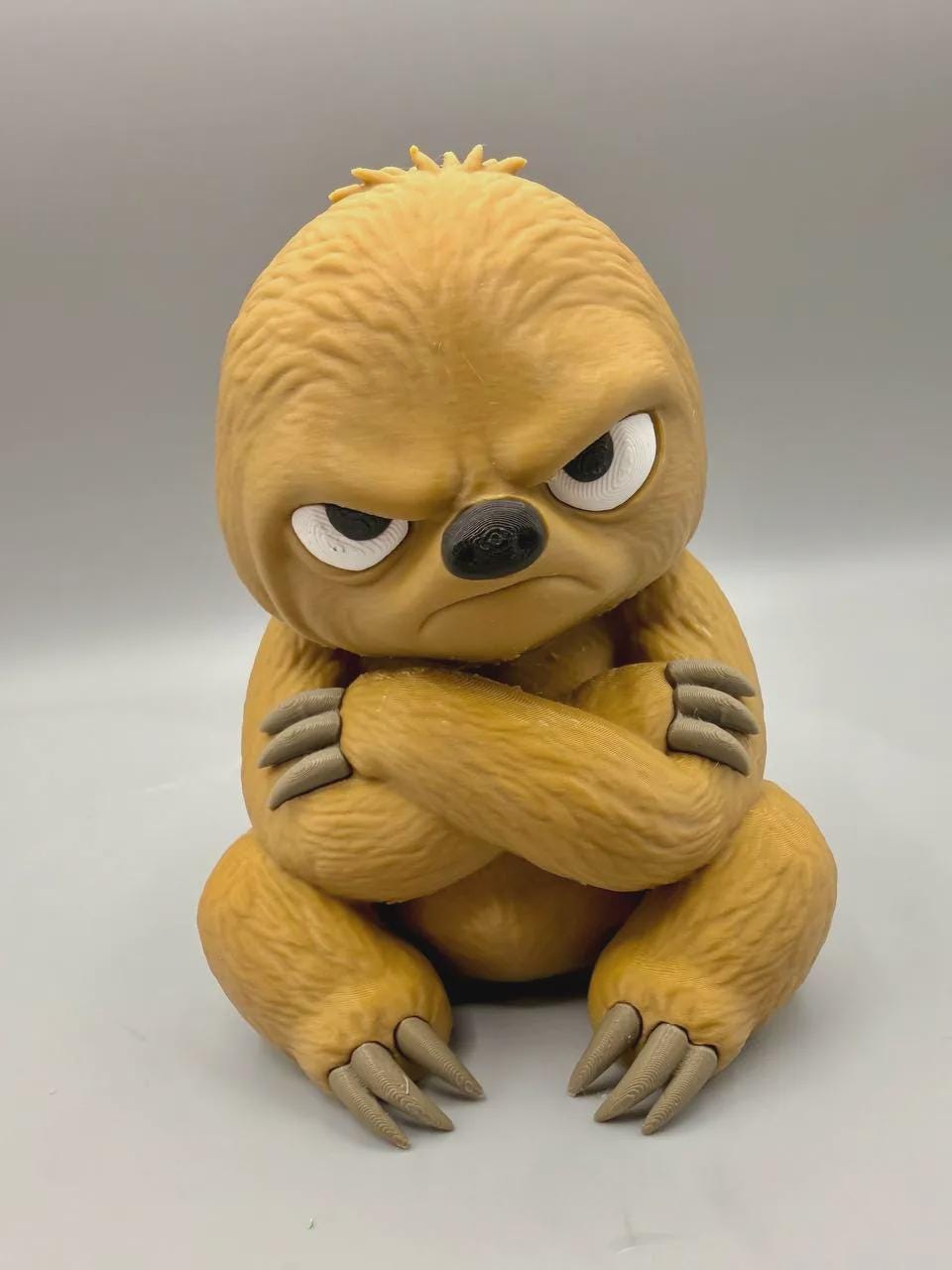 Grumpy Sloth Figurine, Arms-Crossed Sloth Who Ran Out of Patience Three Naps Ago