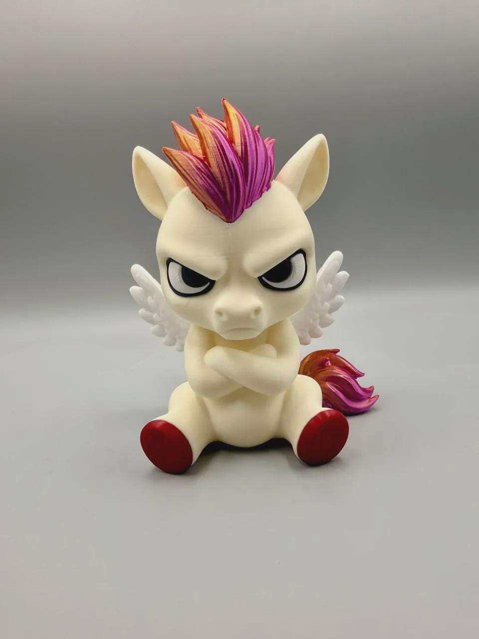 Judgmental Pegasus Figurine, A Majestic Winged Horse Who Is Deeply Unimpressed by Your Mortal Nonsense