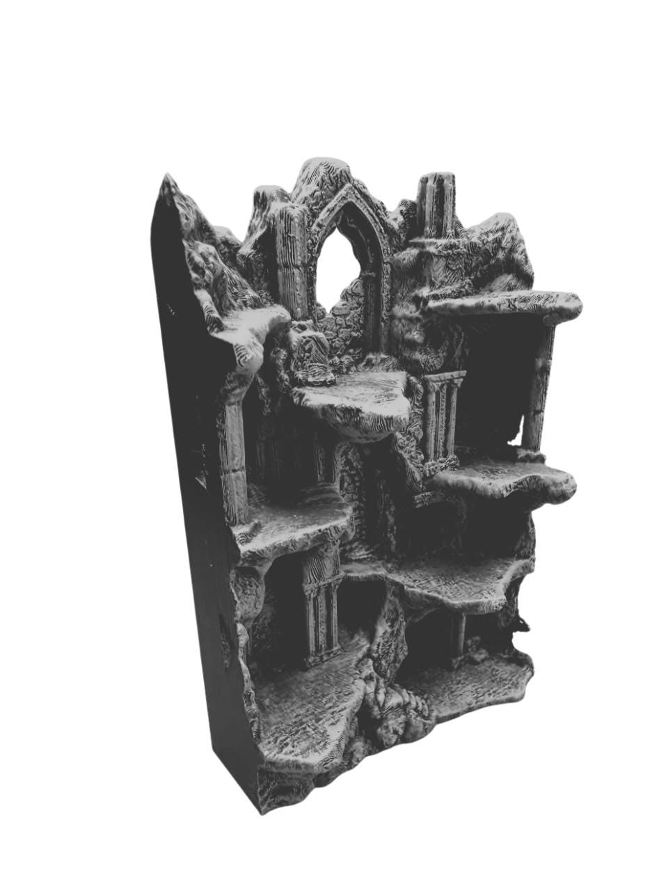 Ruinspire 3D Printed Ancient Ruin Terrarium Background, Caves Ledges Vivarium Decor Wall