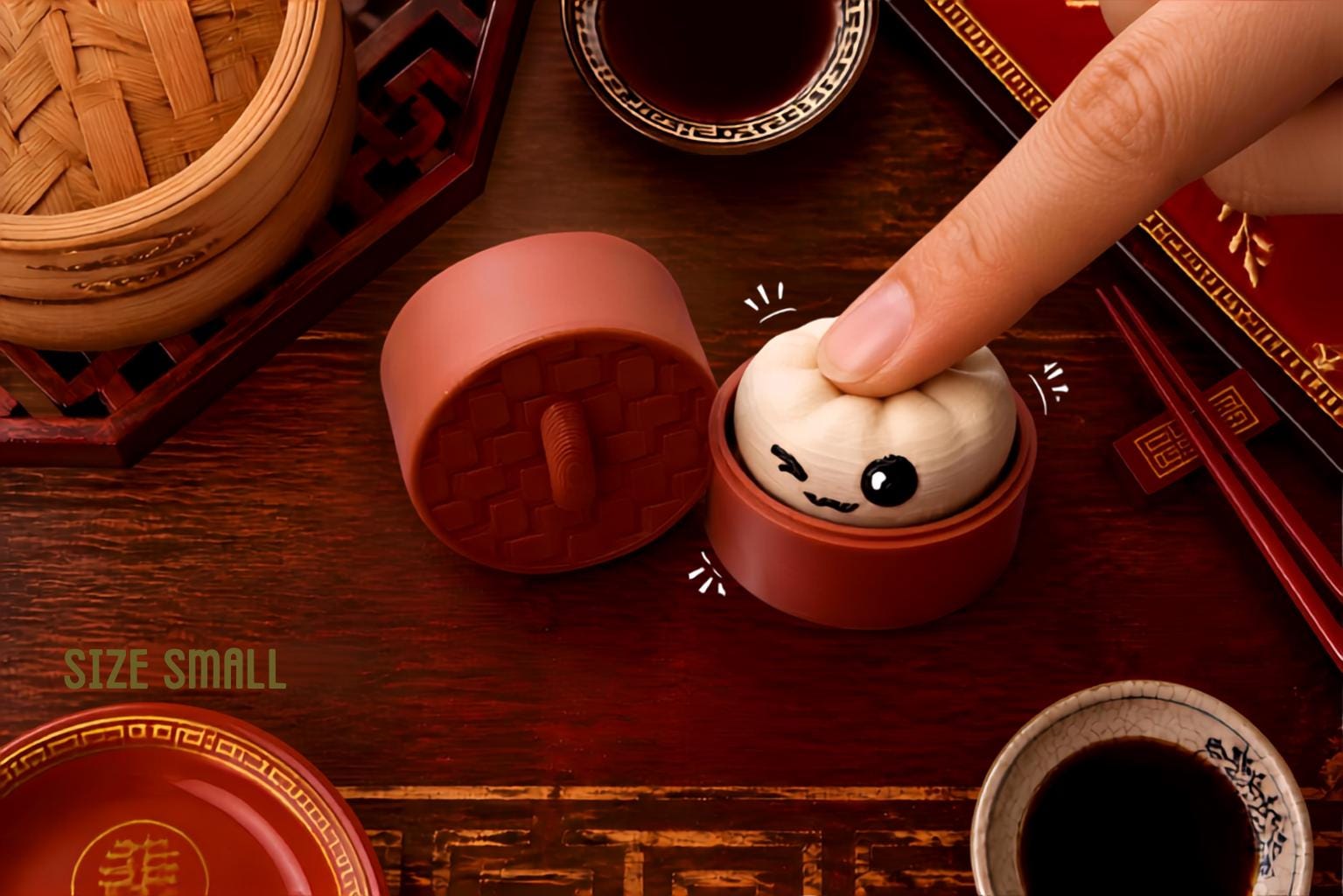 3D Printed Dumpling Clicker | Kawaii Bao Bun Sensory Toy, Desk Fidget Tool