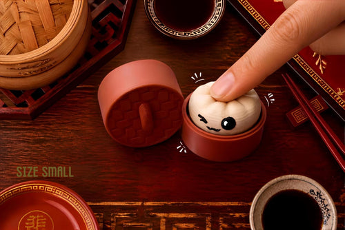 3D Printed Dumpling Clicker | Kawaii Bao Bun Sensory Toy, Desk Fidget Tool