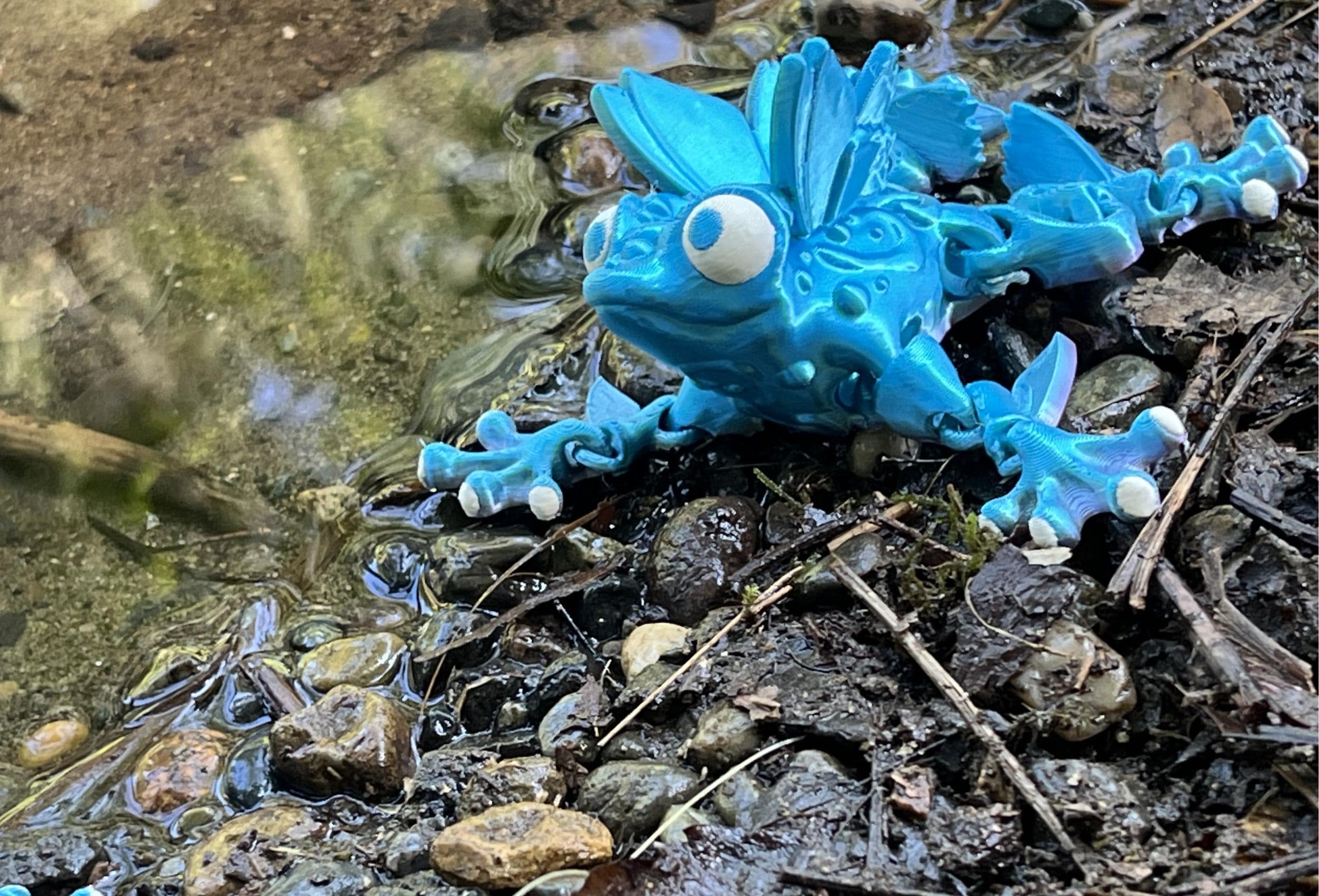 Articulated Flutter Frog Fidget Toy – Cute Desk Pet, Flexi Butterfly Frog Figurine, Sensory Stress Relief , Unique Fantasy Gift, 3D Printed