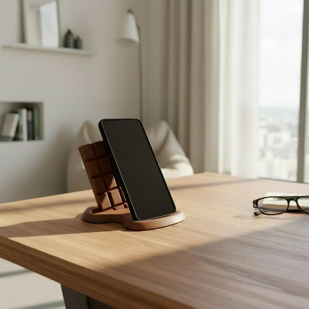 Melting Chocolate Phone Holder and Key Tray | 3D Printed | Funny Desk Organizer