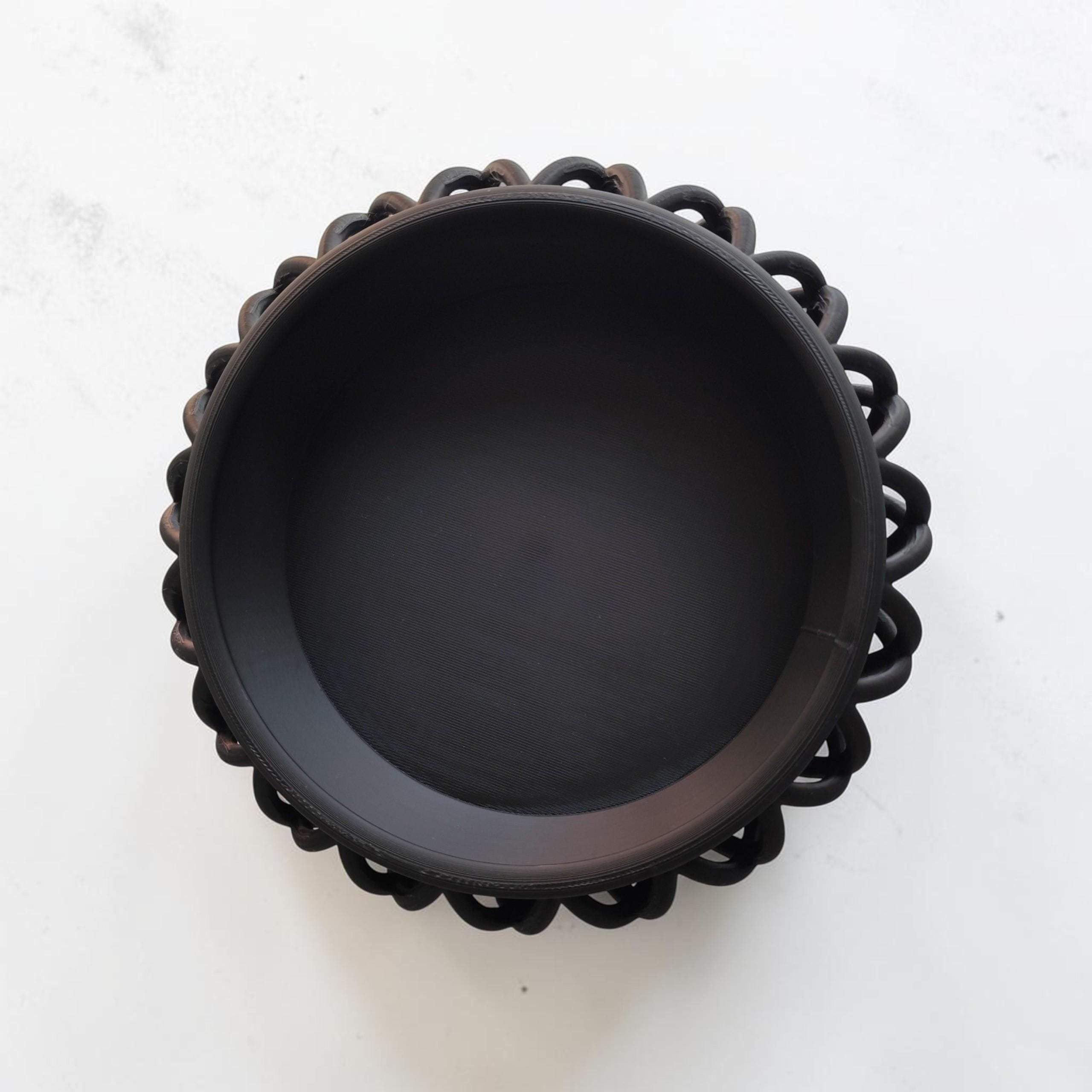 Minimalist Customizable Keytray - 3D Printed Woven Basket Style Entryway Valet Tray, Modern Desk Organizer, Key and Fob Holder Bowl