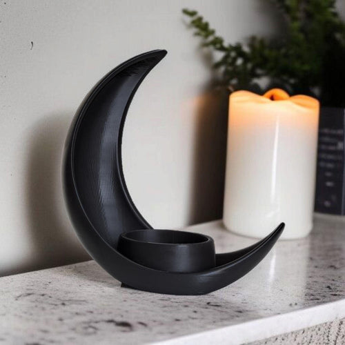 Crescent Moon Planter 3D Printed Succulent Pot Moon Plant Holder Boho Shelf Decor Minimalist Gothic Home Decoration by Deltaprints