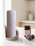 Modern Ribbed Paper Towel Holder - Minimalist Kitchen Counter 3D Printed Stand, Contemporary Vertical Paper Towel Rack, New Home Gift