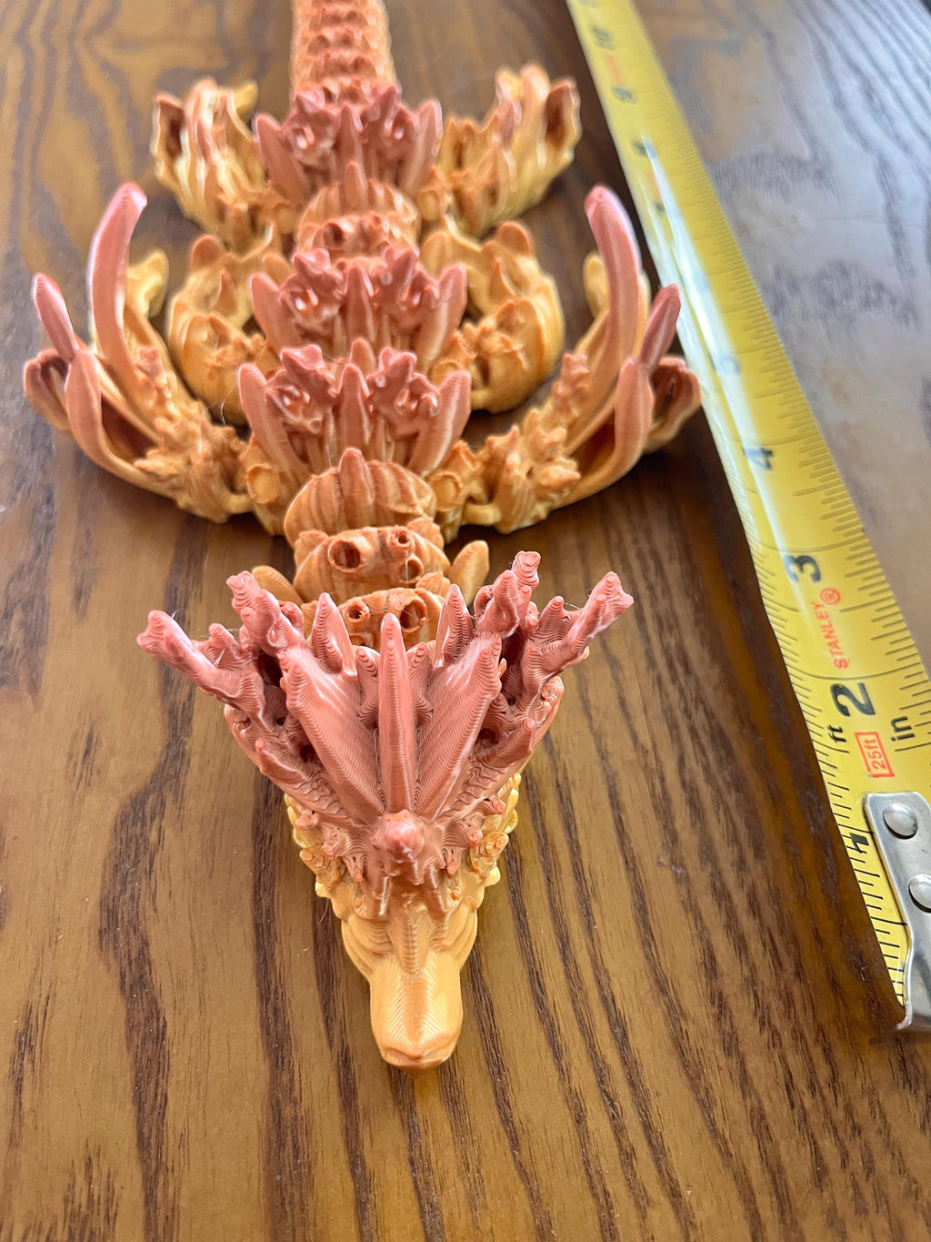 Flexi Corral Dragon 3D Print | Wingless Articulated Fidget Toy | Minimalist Desk Buddy, Cool Sensory Toy & Stocking Stuffer Gift