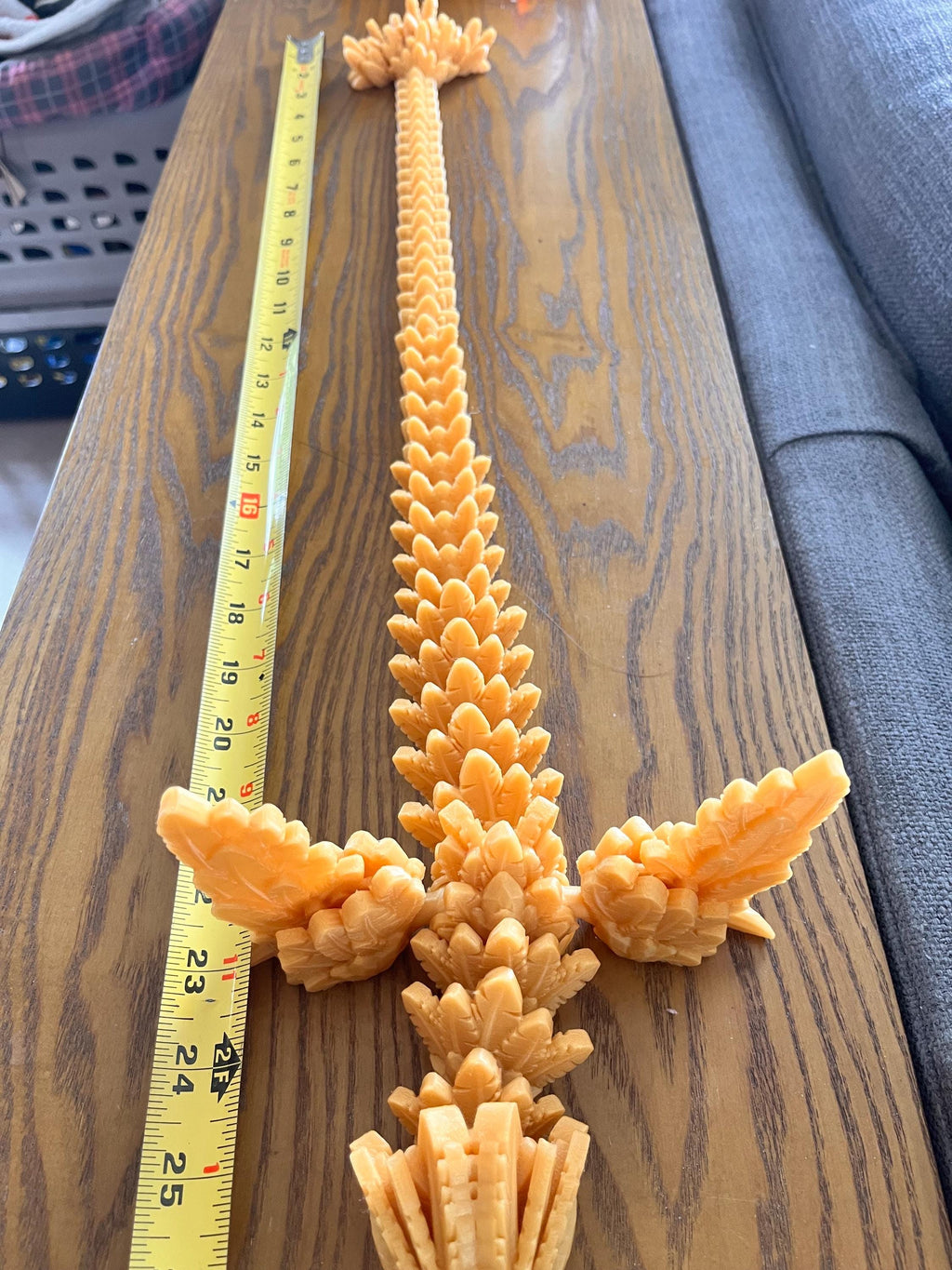 Flexi Feathered Dragon 3D Print | Winged Articulated Fidget Toy | Minimalist Desk Buddy, Cool Sensory Toy & Stocking Stuffer Gift