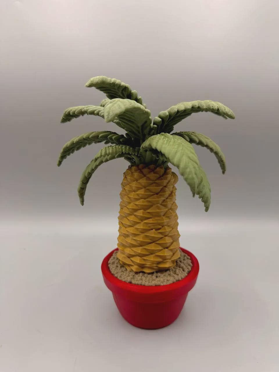 Grumpy Palm Figurine, Tropical Plant Who Refuses to Enjoy the Vacation