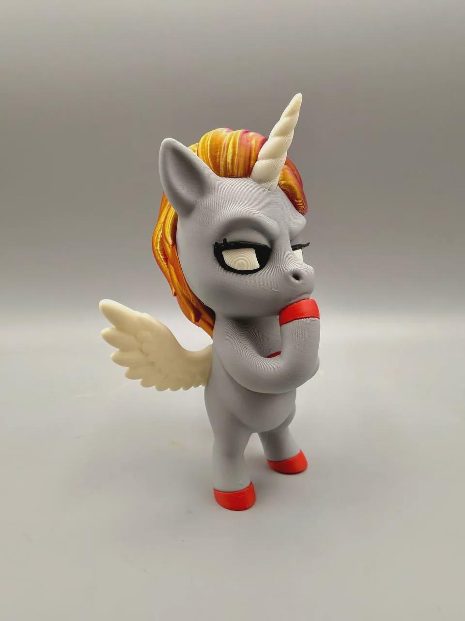 Skeptical Alicorn Figurine, A Winged Unicorn With Two Kinds of Magic and Zero Interest in Using Either