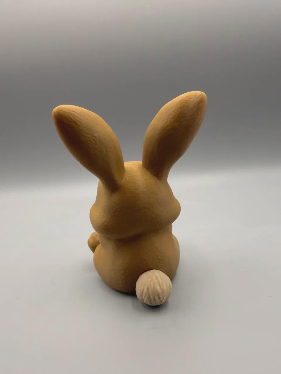 Grumpy Bunny 3D Printed Figurine, Funny Rabbit Desk Decor, Office Shelf Collectible Gift