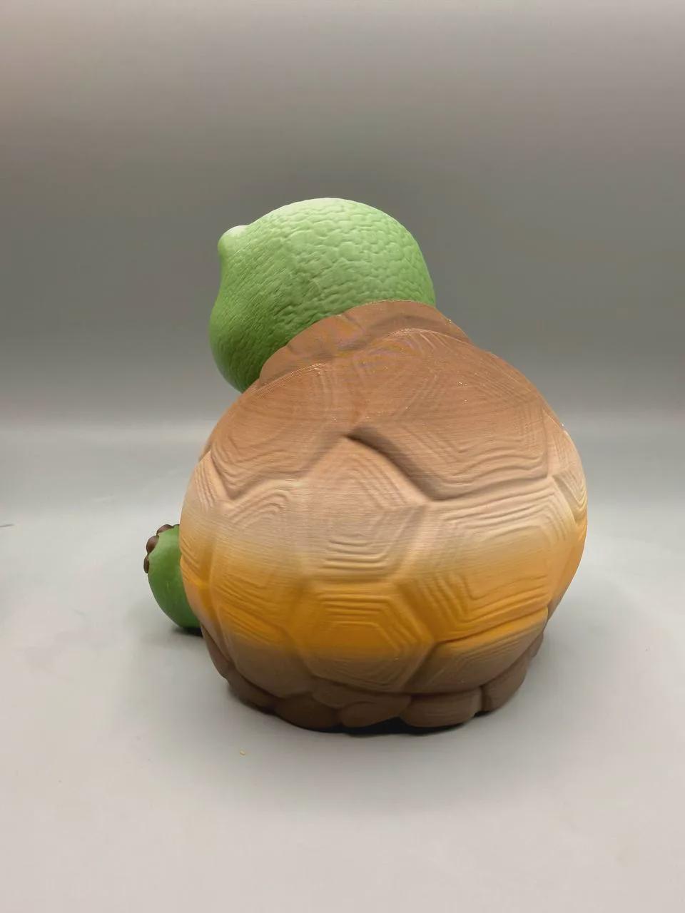 Grumpy Turtle Figurine, Funny 3D Printed Desk Decor, Crossed Arms Collectible Gift