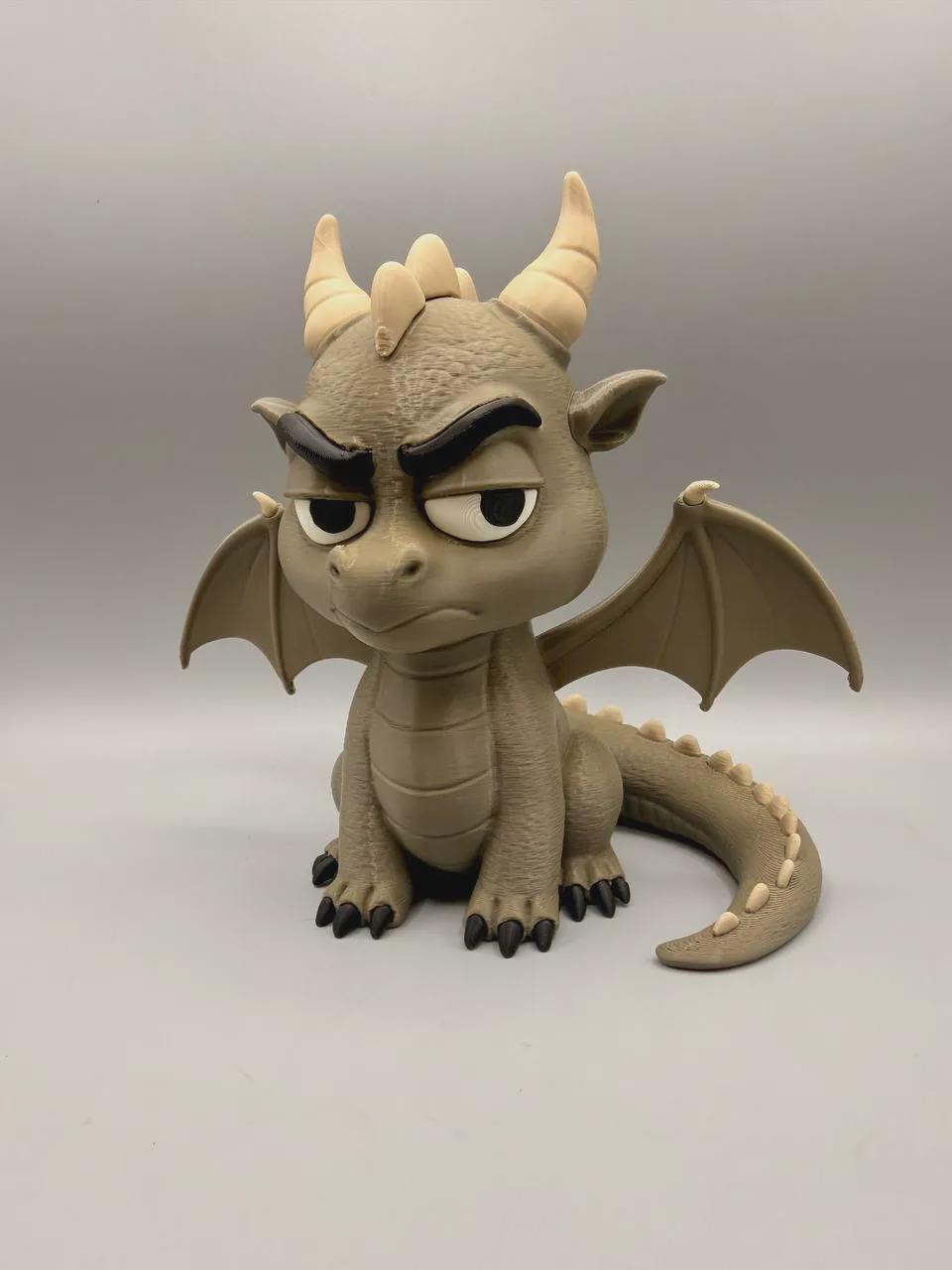 Extremely Unimpressed Dragon Figurine, Grumpy Winged Dragon Who Has Heard Your Excuses Before