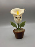 Grumpy Calla Lily Figurine, Funny 3D Printed Plant Desk Decor, No-Watering Grumpy Flower Collectible Gift