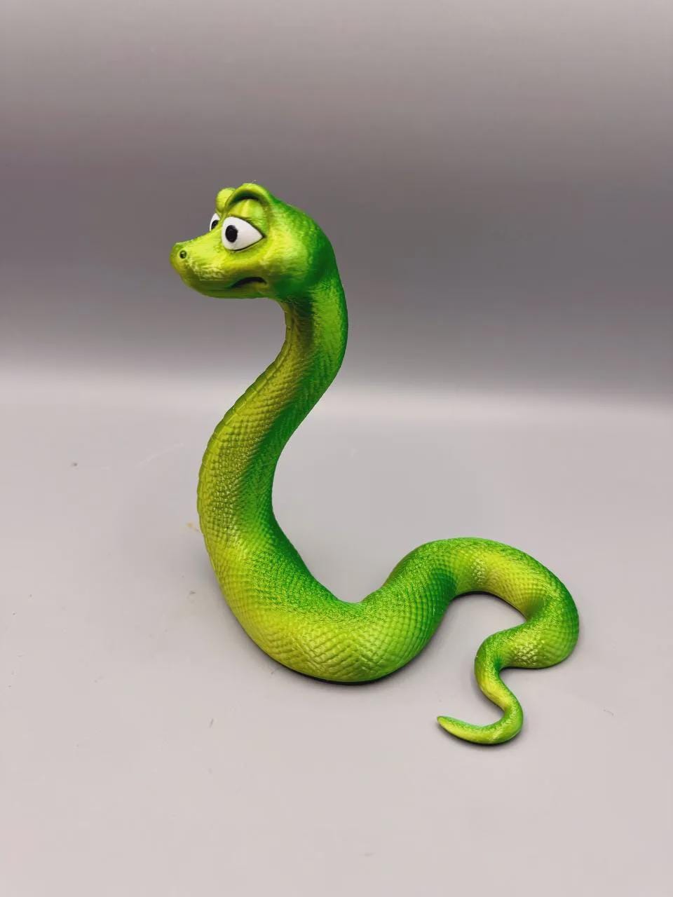 Grumpy Snake Figurine, Funny 3D Printed Desk Decor, Sarcastic Coiled Snake Collectible Gift
