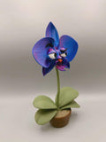 Grumpy Orchid 3D Printed Figurine, Funny Faux Orchid Plant Decor for Office Desk and Shelf