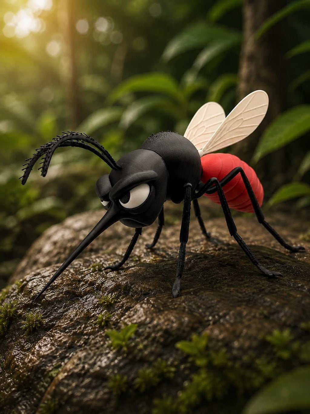 Grumpy Mosquito Figurine, The Uninvited Guest Who Is Somehow Offended At You, Funny Bug Decor
