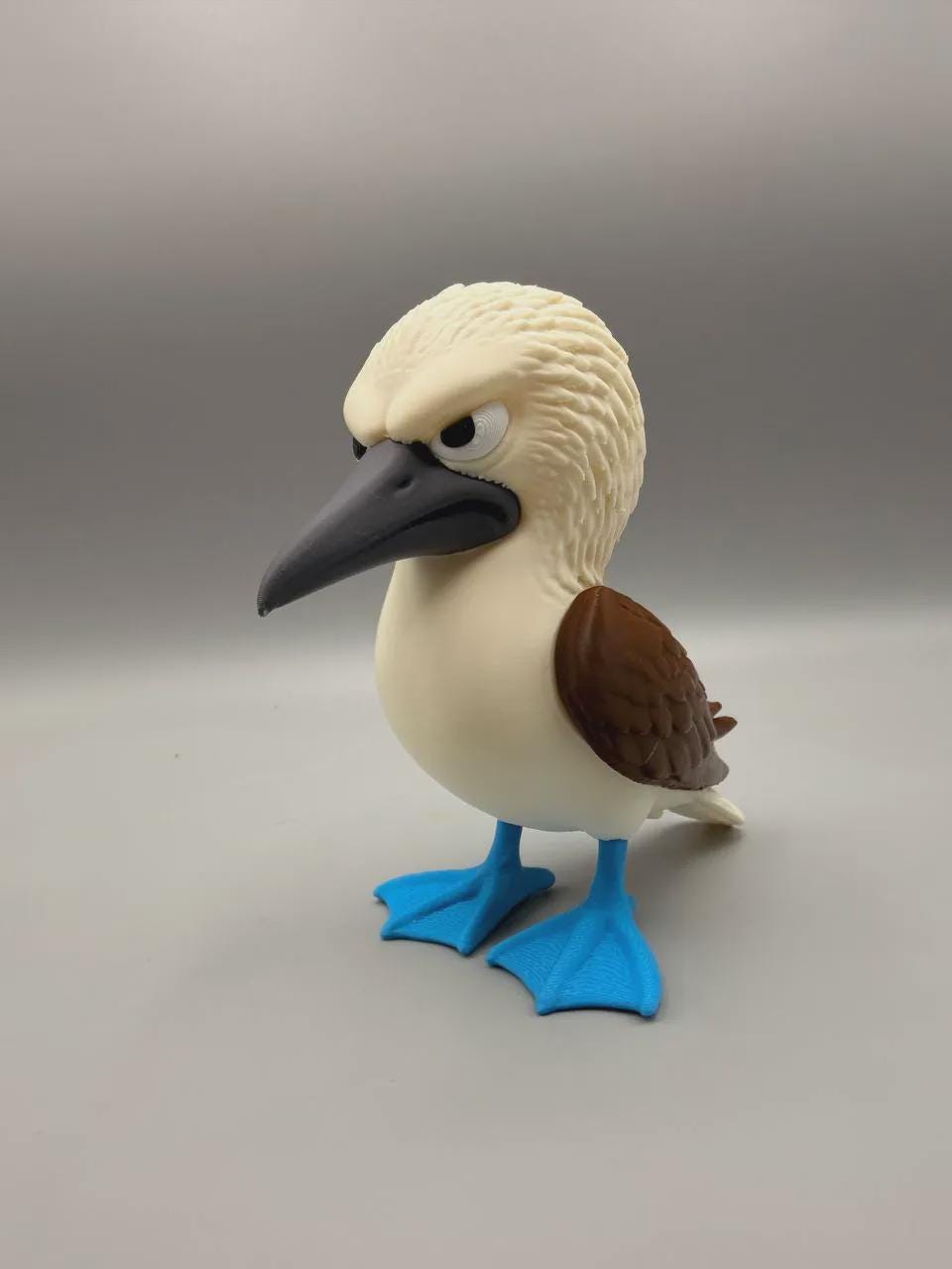 Grumpy Blue-Footed Booby Figurine, Judgy Seabird Who Is Extremely Tired of You Staring at His Feet