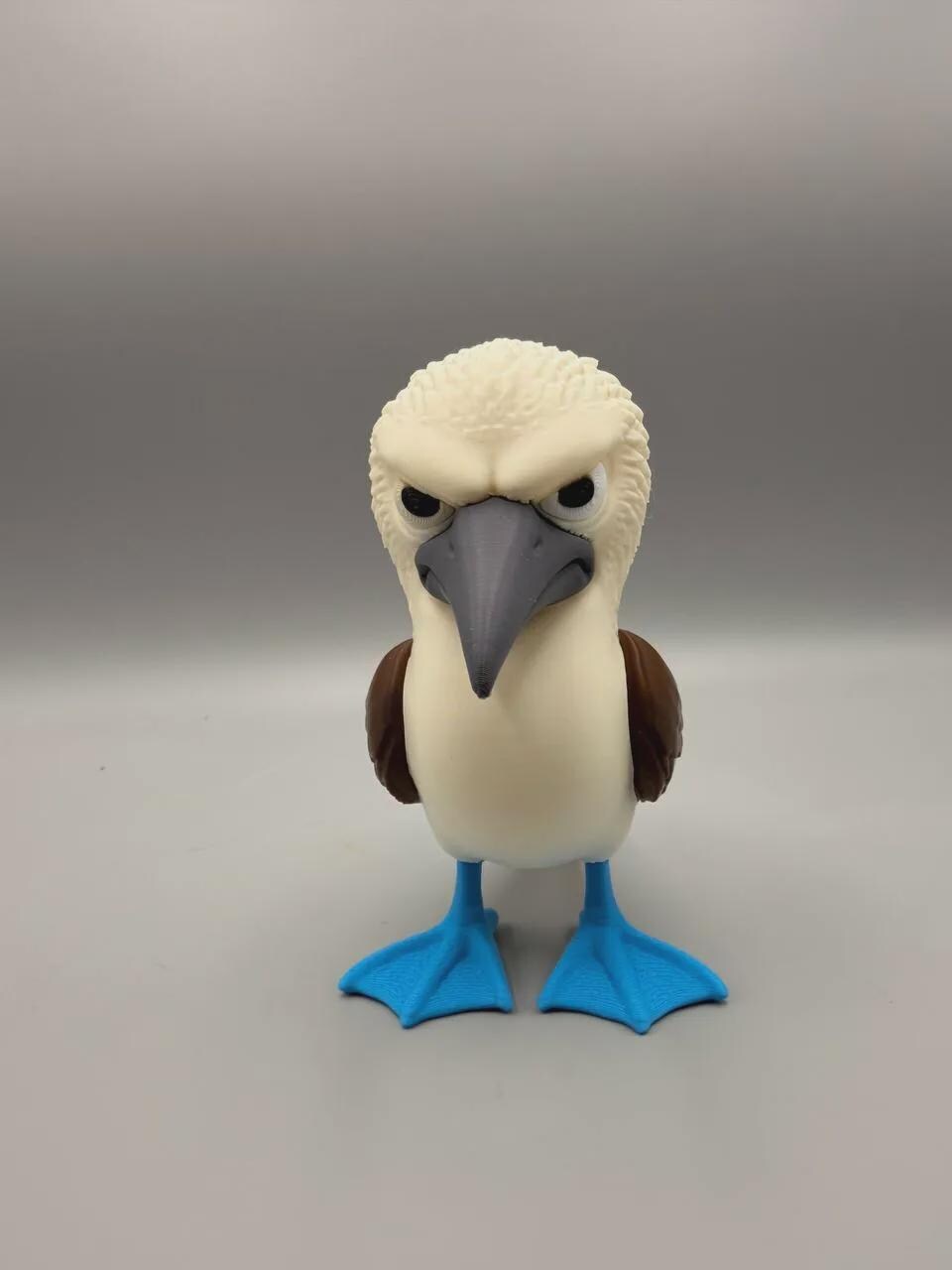 Grumpy Blue-Footed Booby Figurine, Judgy Seabird Who Is Extremely Tired of You Staring at His Feet