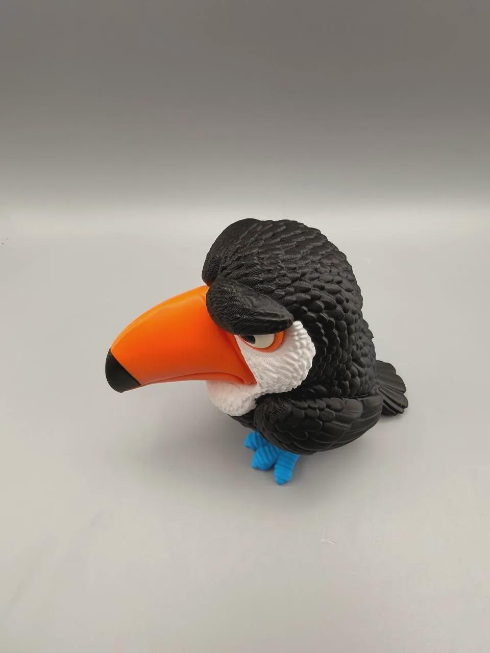 Overdressed and Unimpressed Toucan Figurine, Grumpy Tropical Bird With a Beak Full of Opinions