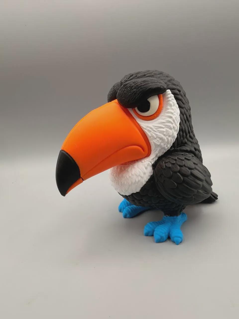 Overdressed and Unimpressed Toucan Figurine, Grumpy Tropical Bird With a Beak Full of Opinions