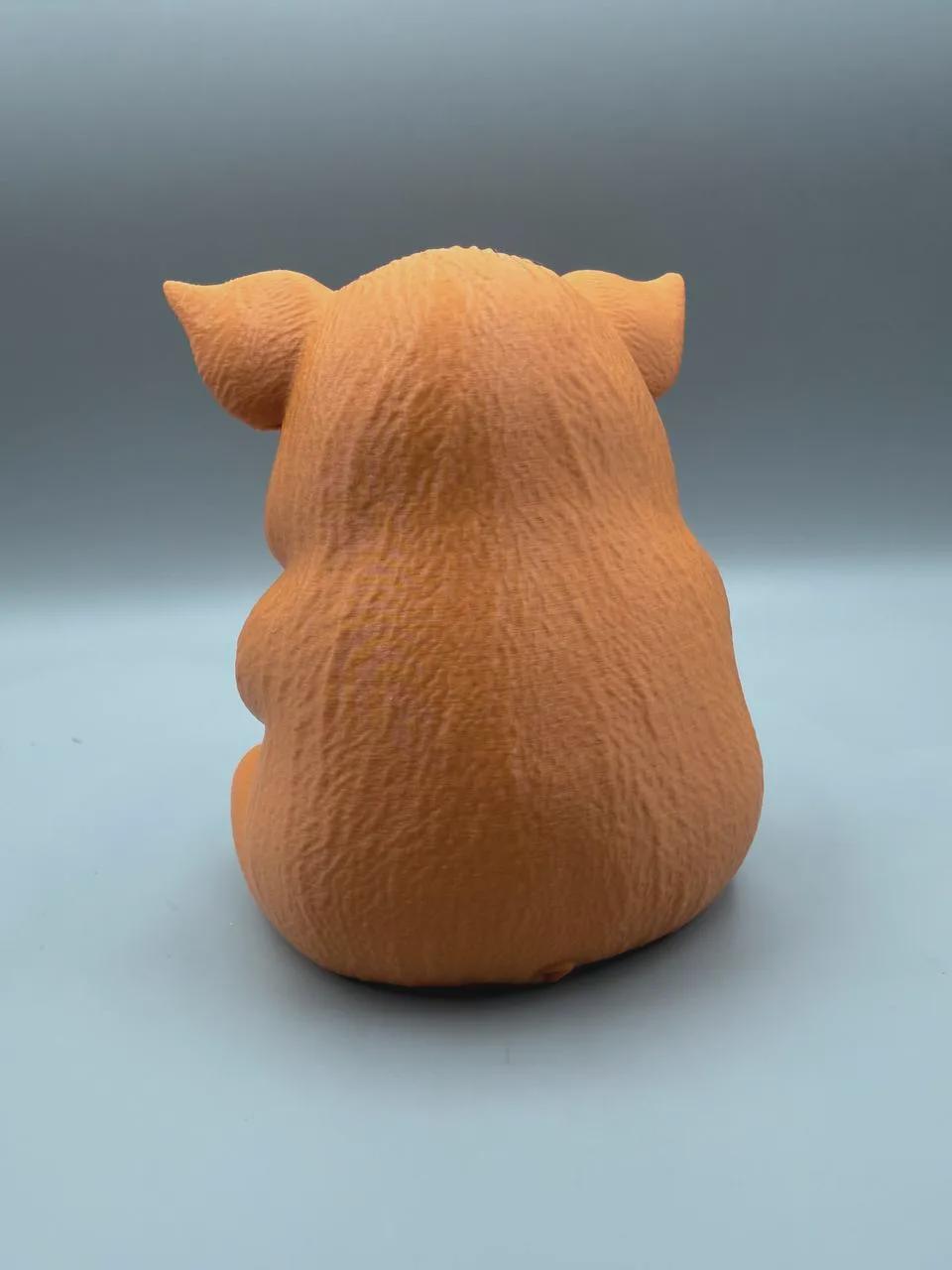 Grumpy Pig 3D Printed Figurine, Funny Pig Desk Decor, Office Shelf Collectible for Pig Lovers