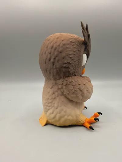 Grumpy Owl Figurine, Funny 3D Printed Desk Decor, Crossed Wings Owl Collectible Gift
